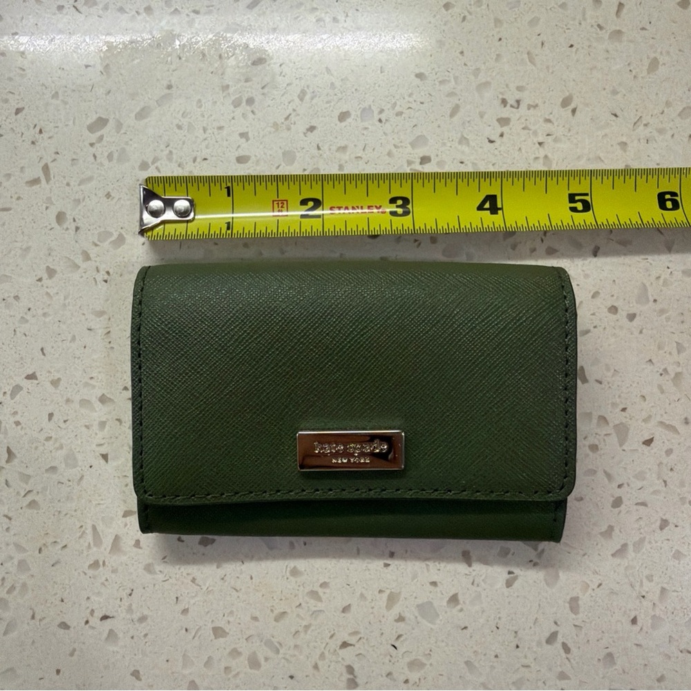 Kate Spade Wallet Christine Laurel Way Mini Card Holder Green NEW - Picture 5 of 6